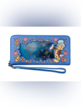 NWT Loungefly Disney Pinocchio lenticular zip around wallet wristlet